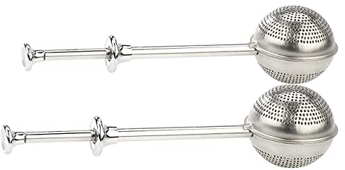 PEARL Gewürz-Kugel: 2er-Set Teesiebe, rostfreier Edelstahl, Ø 5 cm, spülmaschinengeeignet (Sieb für Teekanne, Teetasse, Tee-Tassen-Sieb, Ball)