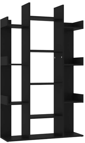 vidaXL Bücherregal Schwarz 86x25,5x140 cm Holzwerkstoff