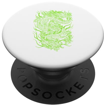 Japanese Green Dragon E-Boy E-Girl Aesthetic Grunge Asian PopSockets Adhesive PopGrip