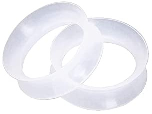 KnBoB Piercingtunnel, 1 par silikon svart/vit/transparent kreolsk flesh tunnel för män kvinnor öra tunnel