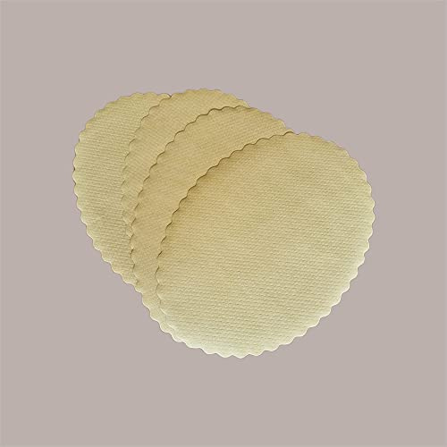 Lucgel Sottofritti Ovali in Carta Paglia Gialla Alimentare Goffrati Antigrasso 15x22 cm - 500 pezzi -