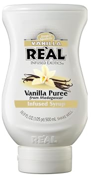 Reàl Infused Exotics, Vanilla, 500 ml, Sciroppo con Vaniglia del Madagascar, Vegano, Squeeze Bottle, Ideale per Cocktail, Frullati, Topping e Smoothie