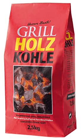 2,5kg Holzkohle Premium Holzkohle „100% Made IN Germany“ Grillkohle Grillbriketts für Kugelgrill Holzkohlegrill Smoker Briketts Grill Kohle