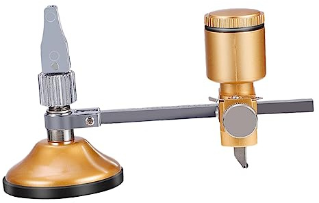 DOITOOL 2 Piezas Cuchillo De Brújula De Vidrio Cortador De Vidrio Ajustable Pátina Para Vidrieras Herramienta De Corte De Vidrio Tipo Compases Cortavidrios Oro El Plastico Cuchillos