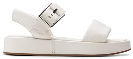 Clarks Alda Strap, Sandali Donna, Off White Lea, 36 EU