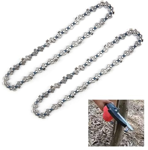 2pcs chaînes de remplacement pour 6 pouces mini tronçonneuse electrique, chaine tronconneuse chaine 6 pouces 36 maillons d'entraînement, Pas de 1/4