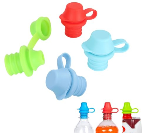 4 Pièces Bec de Sirotation, Bouchon de Bouteille D'Eau pour Bébé Adaptateur de Bouche de Bouteille en Silicone Adaptateurs de Buse Supérieure Bec de Sippy Adapté pour Protéger la