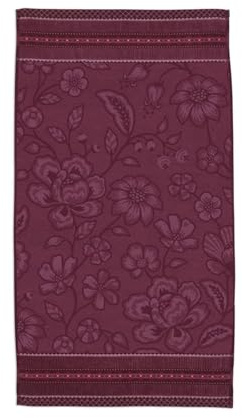 Pip Studio Jasmin Jaquard Handtuch Dark pink 55x100cm (1 Stück)