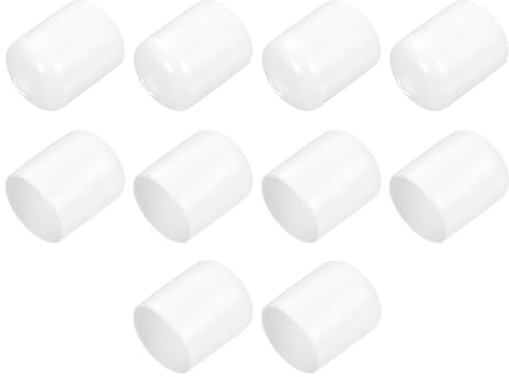 QUARKZMAN 10 Stück Gummikappen, 22mm Rohrstopfen Endkappe Rund Schutzkappen Pfostenkappe Abdeckkappen Zaunpfosten Endspitze Kappen für Gartenstühle Tischbeine Möbelfüße Gleiter, Weiß