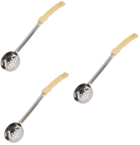 LABRIMP 3pcs Portion Control Serving Spoon Slotted Spoon for Sauce Stainless Steel Ladle Easy to Clean for Kitchen and Restaurant