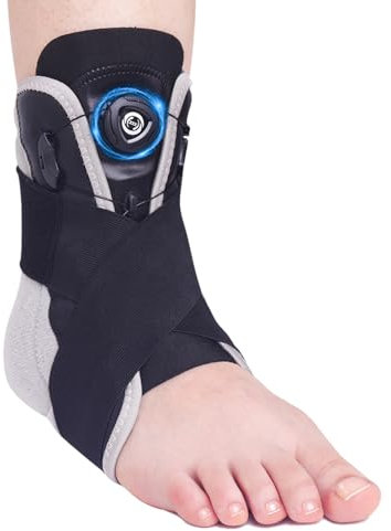 COMFORCE Knöchelstütze mit Knopf, verstellbare Knöchelstütze für links rechts, Knöchelstütze für Männer & Frauen