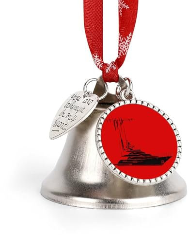 Campana de Metal con Forma de corazón para yate, náutica, navegación, Adornos navideños, cascabeles, decoración para árbol de Navidad, Colgantes para decoración de Festivales, Campana de Amor