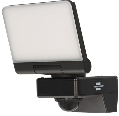 Brennenstuhl Connect WiFi LED strålkastare WF 2051 P (24W, 2800lm, IP54, olika ljusfunktioner inställbara via app, utomhusstrålkastare för väggmontering med rörelsedetektor)