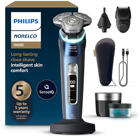 Philips Norelco i9000 Prestige Electric Shaver, Adriatic Blue