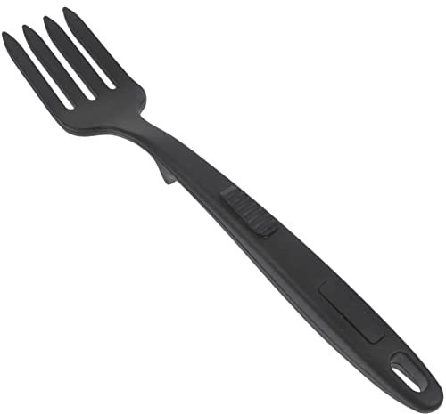 Tenedor de Silicona Antiadherente Negro para Espaguetis y Cocina