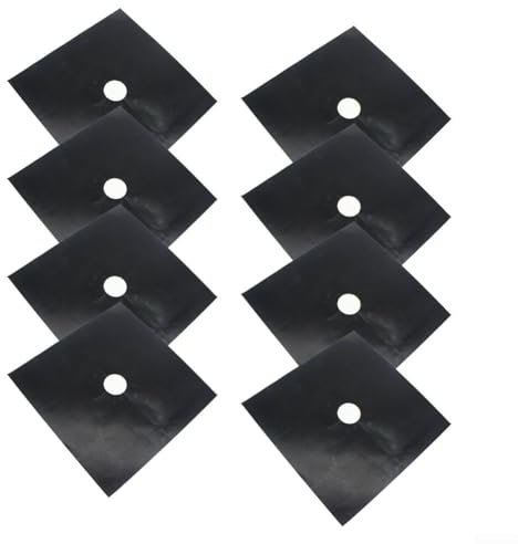 Set di 4 protezioni per fornelli a gas, non riutilizzabili, per mantenere la pulizia durante la cottura (8 pezzi, nero)