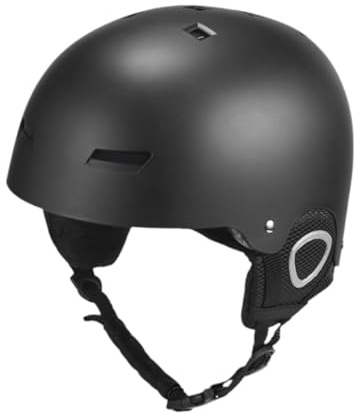 DXEHSEUY Casco da sci e snowboard per uomini e donne, per skateboard, arrampicata su roccia, ciclismo, nero M