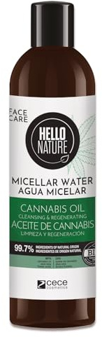 P-Beauty Natural Cosmetics 1 detergente per il viso con acqua micellare, 300 ml, detergente delicato per il viso con olio di semi di canapa, rimuove il trucco e le impurità, ingredienti naturali al