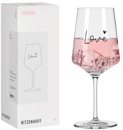 RITZENHOFF 8131010 Cocktailglas 500 ml – Liebe – mit „Love“-Schriftzug – Made in Germany