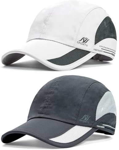 Youkly Basecap Cap für Herren und Damen, 2pcs Running Cap, Leichte Sport