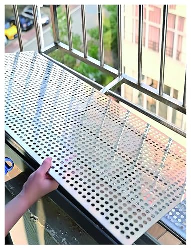 Pantalla de malla de metal, placa perforada decorativa de 10 mm para alféizar de ventana, barandilla, soporte de flores, solución duradera y elegante para mejorar el hogar