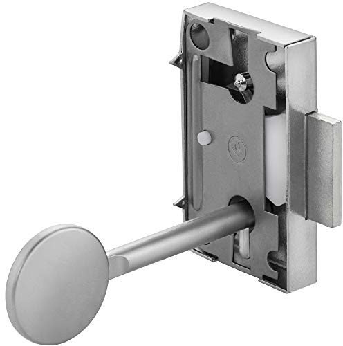 Gedotec Möbelschloss 15mm Schubladen-Schloss SET für Möbel | Stahl vernickelt | Kastenschloss links - rechts verwendbar | MADE IN GERMANY | 1 Stück - Aufschraubschloss für Schranktüren & Möbeltüren