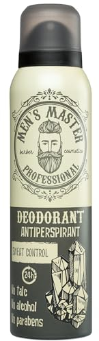Men's Master Desodorante Spray para Hombre | Protección Antitranspirante 24 Horas, Aroma Fresco y Masculino | No Mancha la Ropa | Fórmula Natural | Sin Parabenos, Talco ni Alcohol | 150 ML