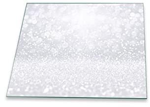 decorwelt Herdabdeckplatte Ceranfeld 1 teilig 60x52 Abstrakt Weiß Kochplatten Glas Deko