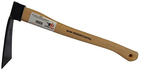 SHW-FIRE Forst-Handhacke, Hochwertig geschmiedet und scharf geschliffen mit 45cm Stiel