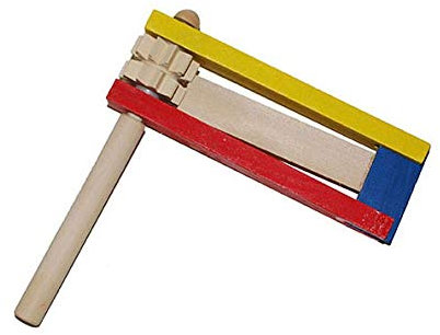 COOLMP Lot de 6 - Crécelle Double en Bois