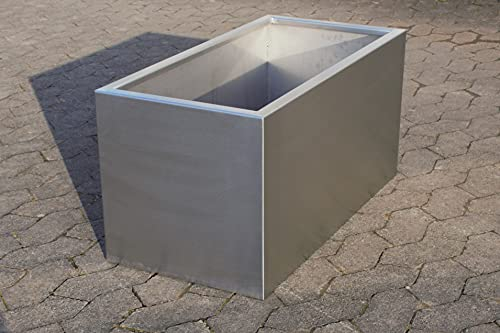 STM-Fulda Blumenkübel Pflanzkübel Pflanzgefäße Pflanztrog Edelstahl gebürstet 40 x 40 x 40 cm