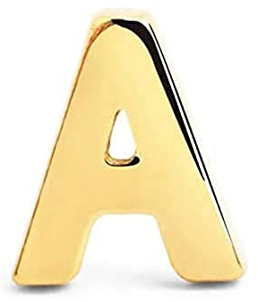 SINGULARU - Einzelner Ohrring Letter. Sterlingsilber mit 18 kt Goldbeschichtung. Schmuck für Damen. Buchstabe A-Z
