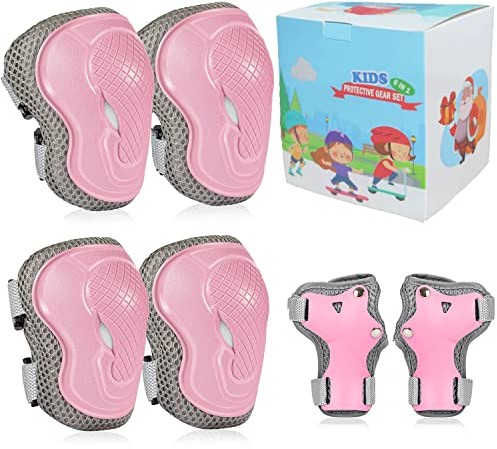 Kinder Schutzausrüstung 2-10 Jahre – Knieschoner, Ellenbogenschoner für Inliner, Rollschuhe, Skateboard & Scooter