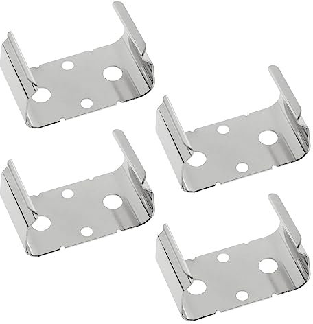 VAKTOK - Lot de 4 supports de batterie en métal 9 V - Clip de fixation double pour piles AA