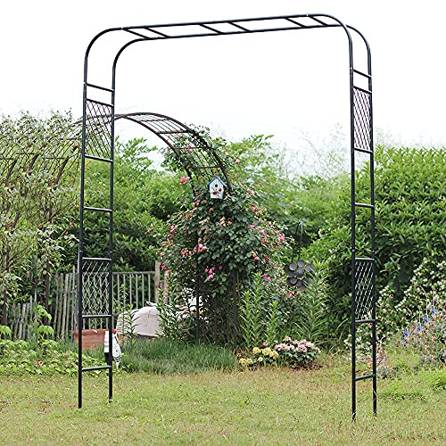 Arcos De Jardín Arco De Rosas De Metal, Arco De Arco para Plantas Trepadoras Marco De Soporte De Enrejado De Jardín Cenador De Pérgola Fácil De Montar