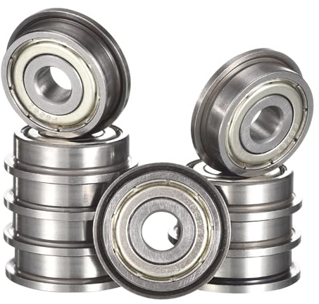 HiPicco F626ZZ Flanged Ball Bearing, ID 6mm x OD 19mm x Width 6mm Miniature Bearings, Double Metal Shielded Deep Groove Bearings, Pre-Lubricated (GCr15) Chrome Steel 10pcs