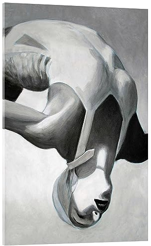 Posterlounge Kunstspringen in den 50ern Acrylglasbild von Sarah Morrissette 60 x 90 cm Grau Wandbilder Wanddeko