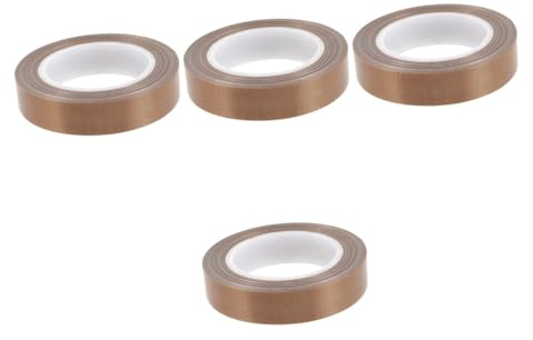 GLEAVI 4 Rollen Teflonband Handsiegelbänder Vakuumierband Dichtband Isolierbänder Klebeband Für Vakuumierer Handsiegelband Dichtungsband Ptfe