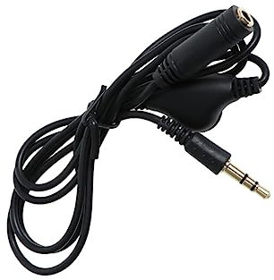 BESTonZON Cavo Audio 3,5mm Regolabile 1m in PVC Rame Nero