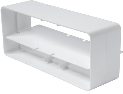 Repa Market Valvola di non ritorno 220 x 90 mm – Connettore rettangolare in plastica per canaline aria – Blocco flusso inverso per sistemi di ventilazione, climatizzatori e aspiratori