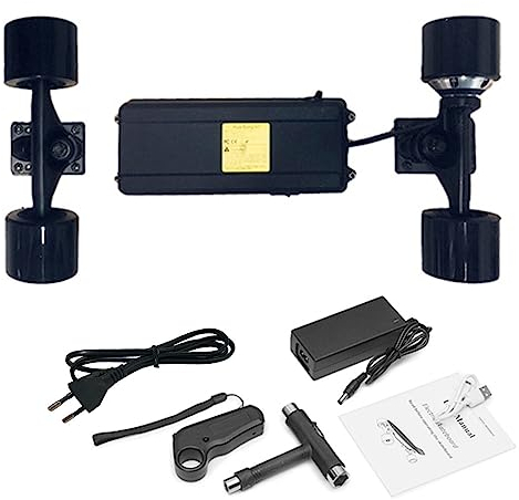 Ktyio Elektro Skateboard Bausatz für Anfänger, 30KM/H, RC DIY Umbausatz, für Jugendliche und Studenten - 4.4AH Dual-Drive Version/EU-Stecker