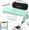 Phomemo M834 Imprimante Thermique A4, Imprimante Thermique sans Encre, Connexion Smartphone Via Bluetooth, Imprimante Thermique avec Mallette de Transport et 4 Rouleaux de Papier Thermique, Vert