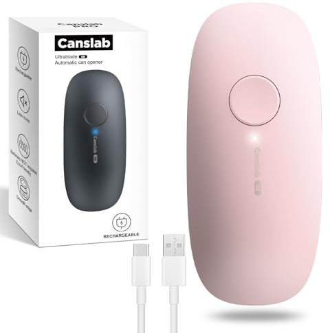 Canslab SE Wiederaufladbarer elektrischer Dosenöffner für die Küche, Senioren mit Arthritis, automatischer USB-Akku für jede Größe – glatter Rand, Freisprecheinrichtung, kleiner tragbarer Öffner