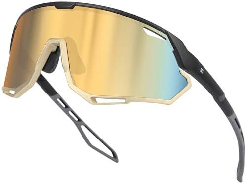 Bircenpro Sportbrille-Sonnenbrille für Herren Damen – UV Protection Fahrradbrille Radbrille für Laufen, MTB, Golf, Rennrad und Radfahren