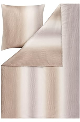 Estella Mako Interlock Jersey Bettwäsche Caspian leinen 1 Bettbezug 135 x 200 cm + 1 Kissenbezug 80 x 80 cm