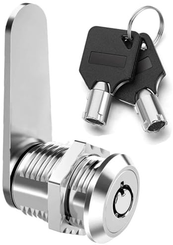 Litensh Thread Tubular Cam Lock with Keys Different, RV Storage Lock for Mailbox Toolbox Cabinet Letter Box Door Drawer Cupboard Locker (30MM)