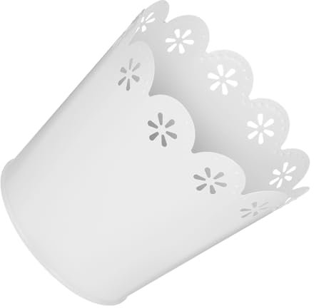 PartyKindom Mini Poubelle de Bureau Ronde en Fer Blanc, Élégante et Peu Encombrante, pour Table ou Comptoir, Usage Polyvalent la Maison