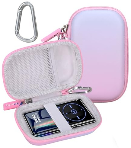Mp3 Player Case for DODOSOUL/for Dingmi/for Luoran/for innioasis/for TIMMKOO/for MYMAHDI/for Phinistec Music Bluetooth MP3 Mp4 Players & Earbuds & USB Cable (Gradient Pink Blue, Case Only)