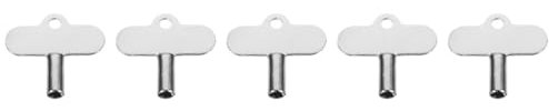 POPETPOP 5pcs Radiator Air Bleeder Bottle Bleeding Key Radiator Valve Key Plumbing Bleeding Zinc Alloy Tool
