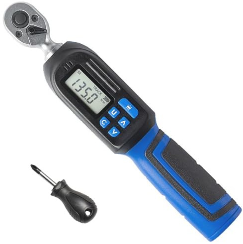 Tel Charme * Digital Torque Wrench 1.5-30 Nm (1/4 Drive) - Precision Electronic Torque Wrench with LED & Buzzer Alerts, ±2% Accuracy, for Gunsmithing, Bike, Motorcycle, Automotive & DIY